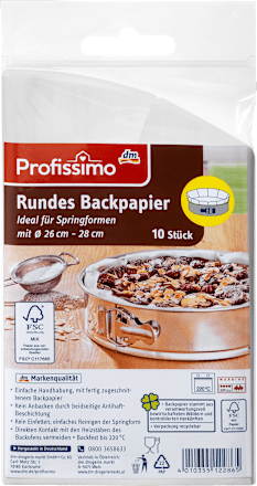 Hârtie de copt,rotundă diametru 37cm Profissimo