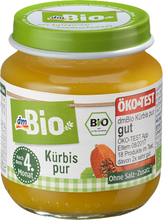 Kürbis pur nach dem 4. Monat dmBio