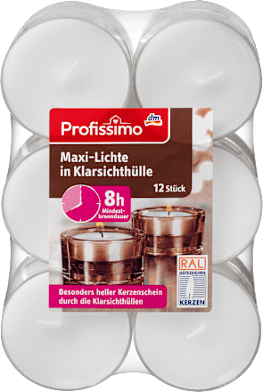 Teelichte Maxi in Klarsichthülle Profissimo