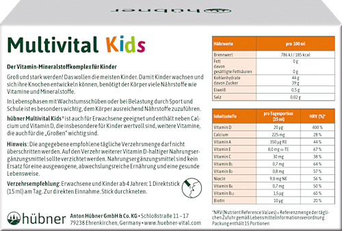Multivital Kids Direktsticks 15 St hübner