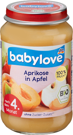 Früchte Aprikose in Apfel nach dem 4. Monat babylove