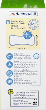 Slipeinlagen Normal, Nature Jessa