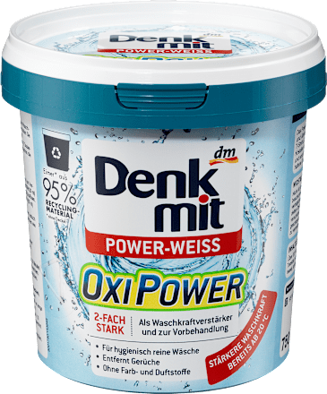 Fleckenentferner Pulver Oxi Power Weiß Denkmit