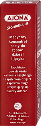 Medyczny koncentrat pasty do zębów dziąseł i języka AJONA