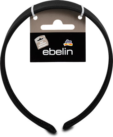 Cerchietto nero spesso in stoffa ebelin