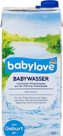 Babywasser von Geburt an babylove