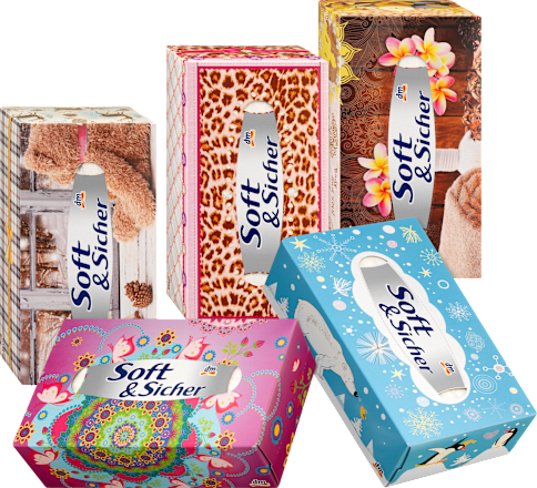 Taschentücher Box Design Soft&Sicher