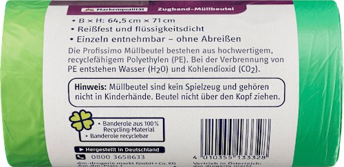 Müllbeutel 60L mit Zugband Profissimo