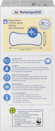 Slipeinlagen nature Cotton Lang  Jessa