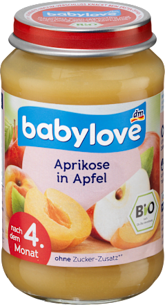 Früchte Aprikose in Apfel nach dem 4. Monat babylove