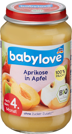Früchte Aprikose in Apfel nach dem 4. Monat babylove