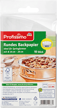 Backpapier rund (Ø26cm–28cm) Profissimo