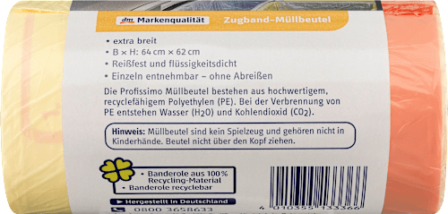 Müllbeutel 35L mit Zugband Profissimo
