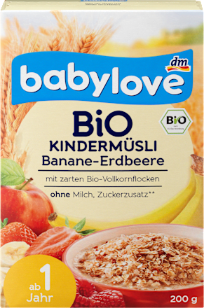 Bio Kindermüsli Banane-Erdbeere ab 1 Jahr babylove