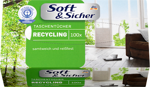 Taschentücher Box Recycling Soft&Sicher