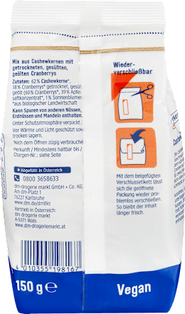 Nuss- & Trockenobst-Mischung Cashew Cranberry Mix  dmBio