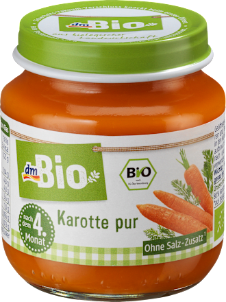 Karotte pur nach dem 4. Monat  dmBio
