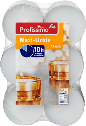 Lumânări pastilă maxi, timp de ardere 10H Profissimo
