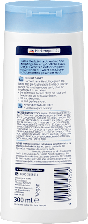 Duschgel pH 5,5 Hautneutral Creme-Öl Dusche Balea med