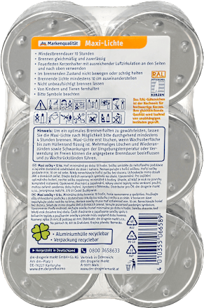 Lumânări pastilă maxi, timp de ardere 10H Profissimo