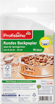 Backpapier rund (Ø26cm–28cm) Profissimo