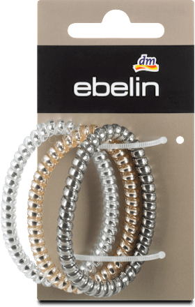 Spiral Haargummi Mittel - Silber/Gold/Anthrazit ebelin