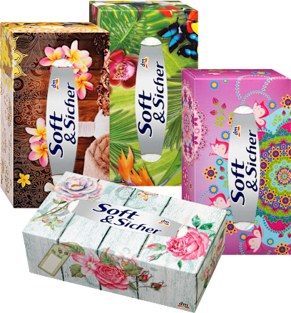 Taschentücher Box Design Soft&Sicher