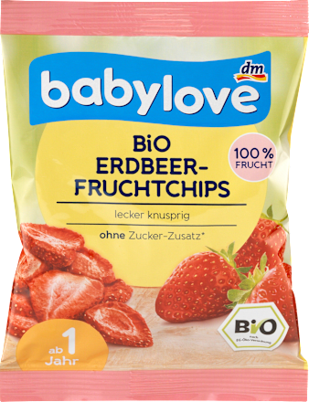 Snack Bio Erdbeer-Fruchtchips ab 4 Jahren babylove