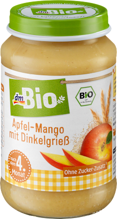 Frucht & Getreide Apfel-Mango mit Dinkelgrieß nach dem 4. Monat dmBio