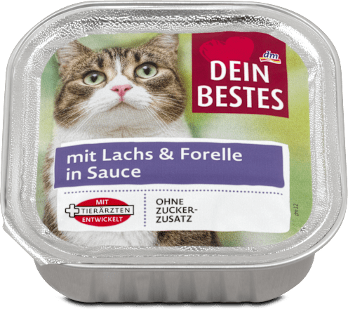 vanička pro kočky losos & pstruh Dein Bestes