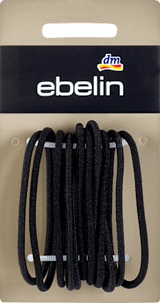 Haargummi dünn, schwarz ebelin