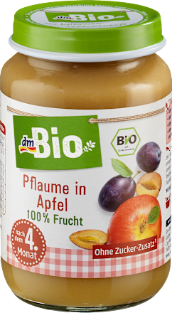 Pflaume in Apfel nach dem 4. Monat dmBio