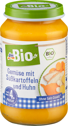 Gemüse mit Süßkartoffeln und Huhn nach dem 4. Monat dmBio