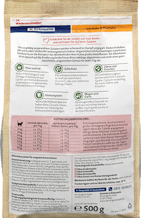 Trockenfutter Katze, Naturverliebt, Huhn & Truthahn Dein Bestes