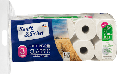 Toilettenpapier Classic 3-lagig XXL-Packung Sanft&Sicher