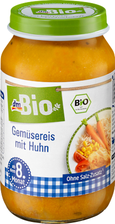 Gemüsereis mit Huhn ab 8. Monat dmBio