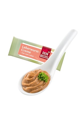 Katzenleckerli Leberwurstcreme mit Leber (8x10 g) Dein Bestes