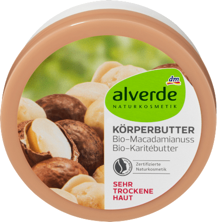 Körperbutter Macadamianuss Karitébutter alverde NATURKOSMETIK
