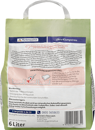 Katzenstreu, Ultra-Klumpstreu naturweiß Dein Bestes