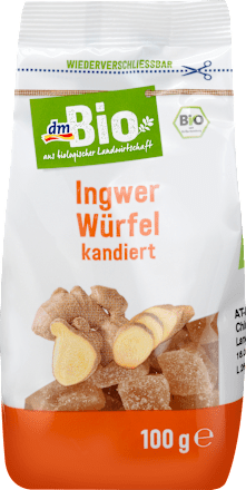 Trockenobst Ingwer-Würfel kandiert dmBio