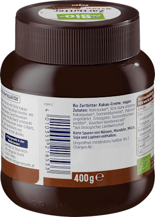 Schokoladen-Aufstrich, Zartbitter Creme dmBio