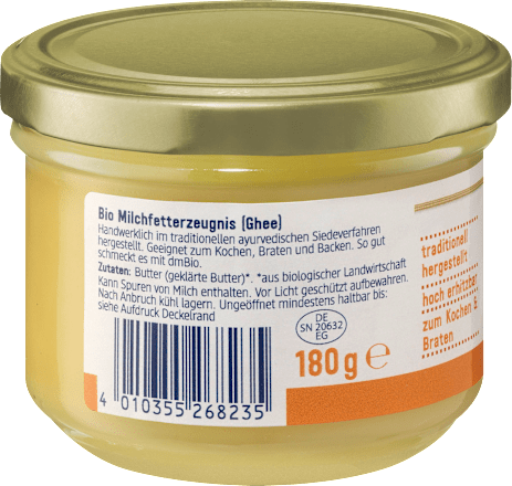 Ghee, geklärte Butter, Naturland dmBio