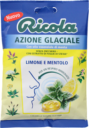 Caramelle Azione Glaciale Limone mentolo in busta Ricola