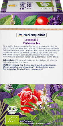 Kräuter-Tee, Lavendel & Verbenen (20 x 2 g) dmBio