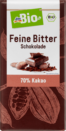 Schokolade, feine Bitter, 70% Kakao dmBio