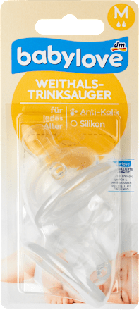Weithals-Trinksauger M aus Silikon, anatomisch, Universalgröße babylove