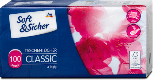 Classic papirne maramice – 3-slojne Soft&Sicher