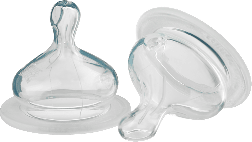 Weithals-Trinksauger S aus Silikon, anatomisch, Universalgröße babylove