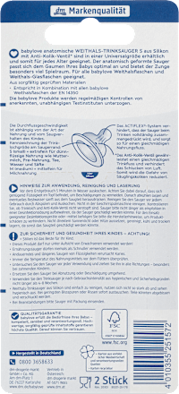 Weithals-Trinksauger S aus Silikon, anatomisch, Universalgröße babylove