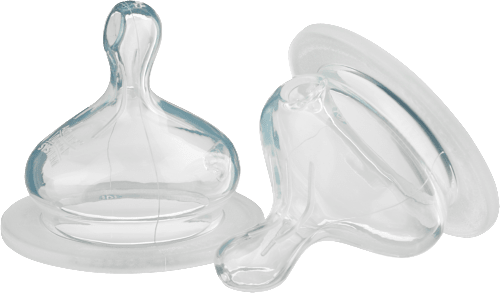 Weithals-Trinksauger M aus Silikon, anatomisch, Universalgröße babylove